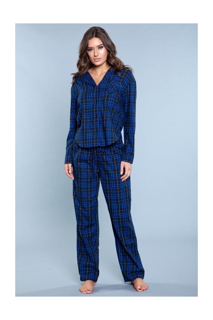Be Wicked 2 Piece Long Sleeve Flannel Pajama Set BW1885