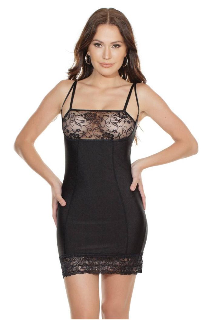 Coquette 1 PC. Stretch Knit Open Bust Chemise CQ7068