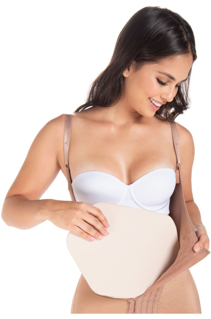 MariaE Fajas Full Post-Op Bodysuit for Women with Bra and Mid