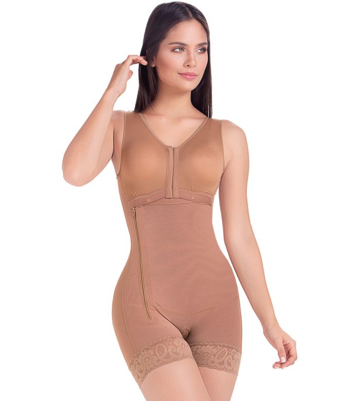 Fajas MariaE FQ108, Fajas Colombianas Postpartum Stage 2 Post Surgery Compression  Garment with Built-in Bra