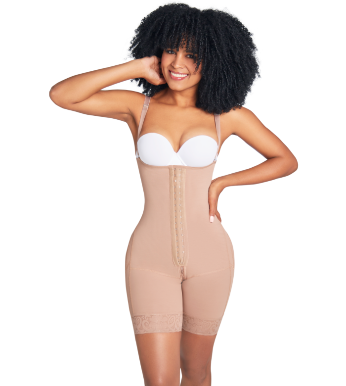 Jackie London Shorts Bodyshaper Covered Back and Perineal Zipper