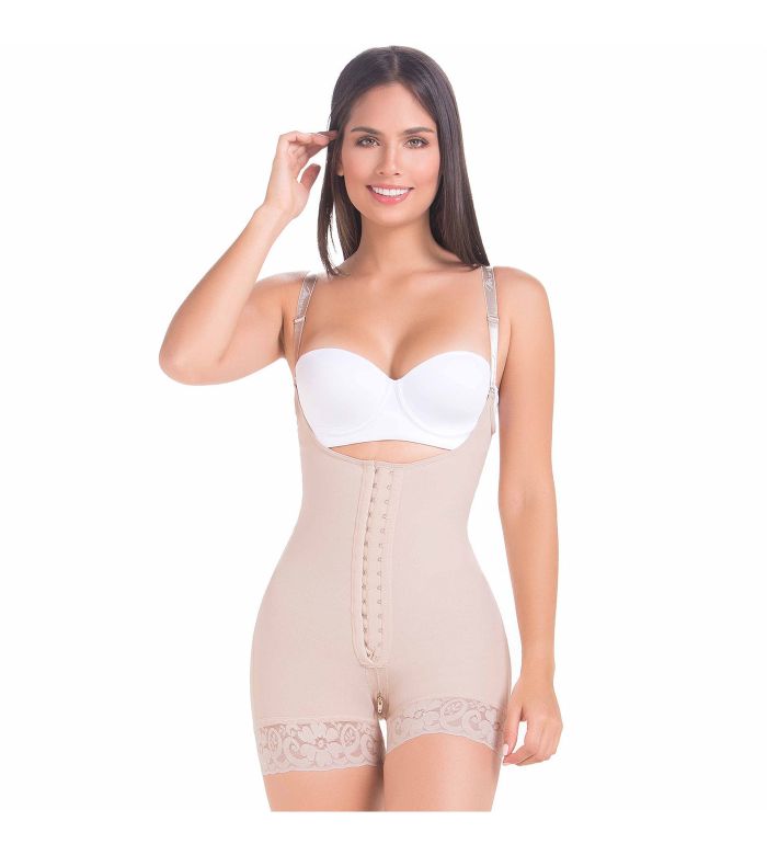 Fajas MariaE FP100 | Postpartum Faja Butt Lifting Shapewear For Daily Use |  Open Bust & Front Closure
