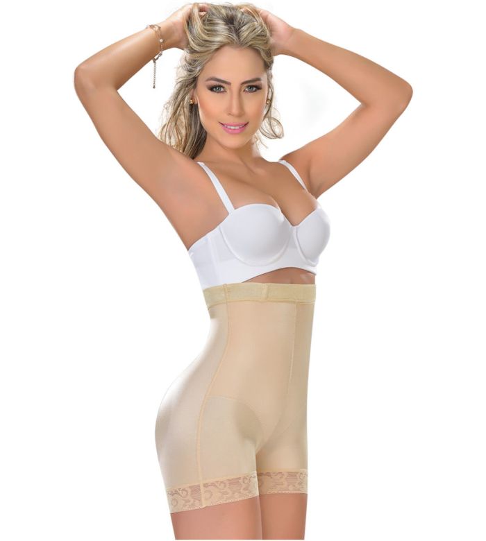 Fajas MYD 0216 Extra High-Waisted Compression Shorts Body Shaper for Women  / Nylon-Elastane