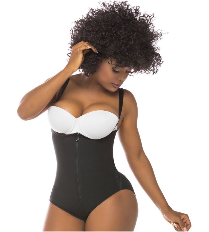 Fajas Salome 0418, Strapless Butt Lifter Panty Bodysuit, Open-Bust Tummy  Control Shapewear for Women