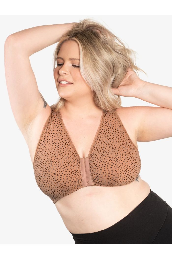 Leading Lady - The Meryl Cotton Front-Closure Comfort & Sleep Bra LL110MCLT