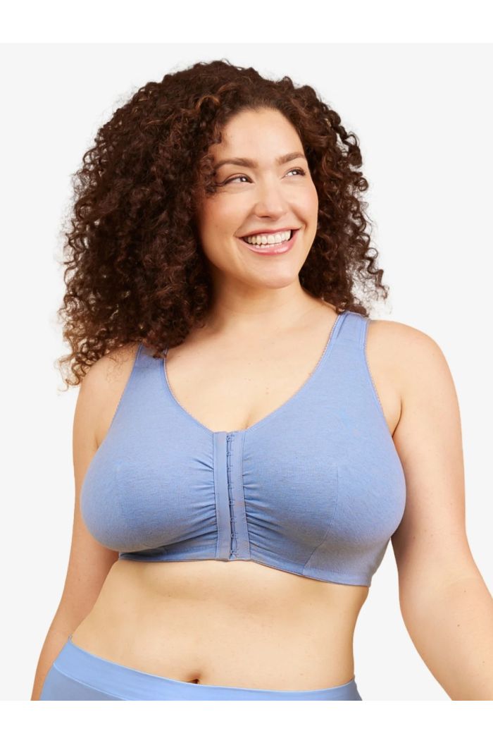 Leading Lady - The Meryl Cotton Front-Closure Comfort & Sleep Bra LL110HDBL