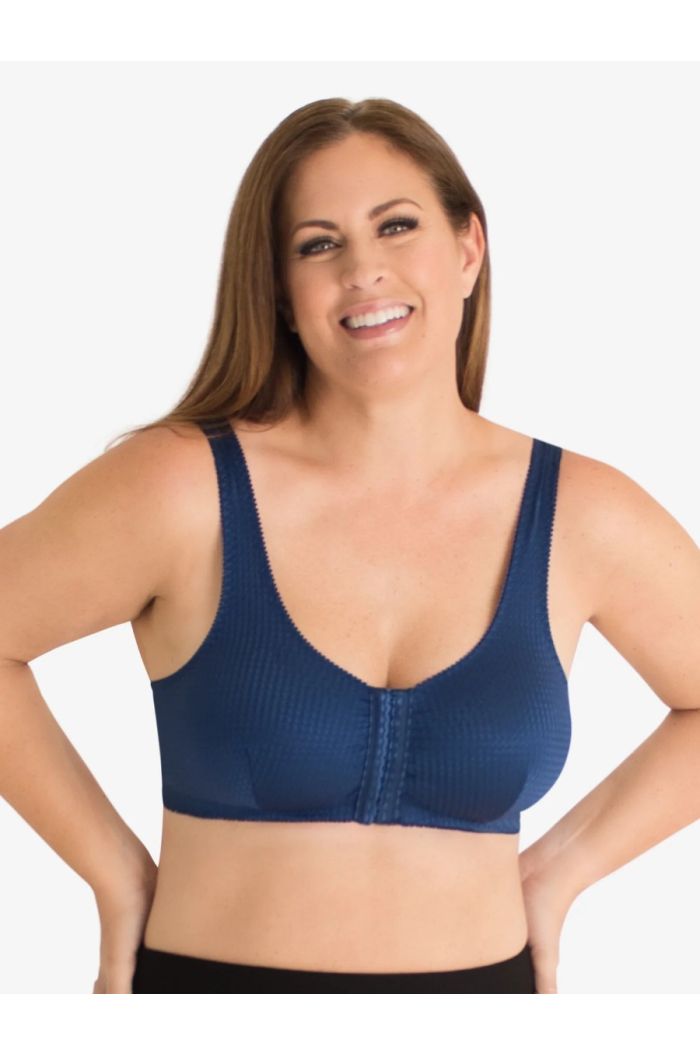 Leading Lady - The Marlene Silky Front-Closure Comfort Bra LL151-SAPPH