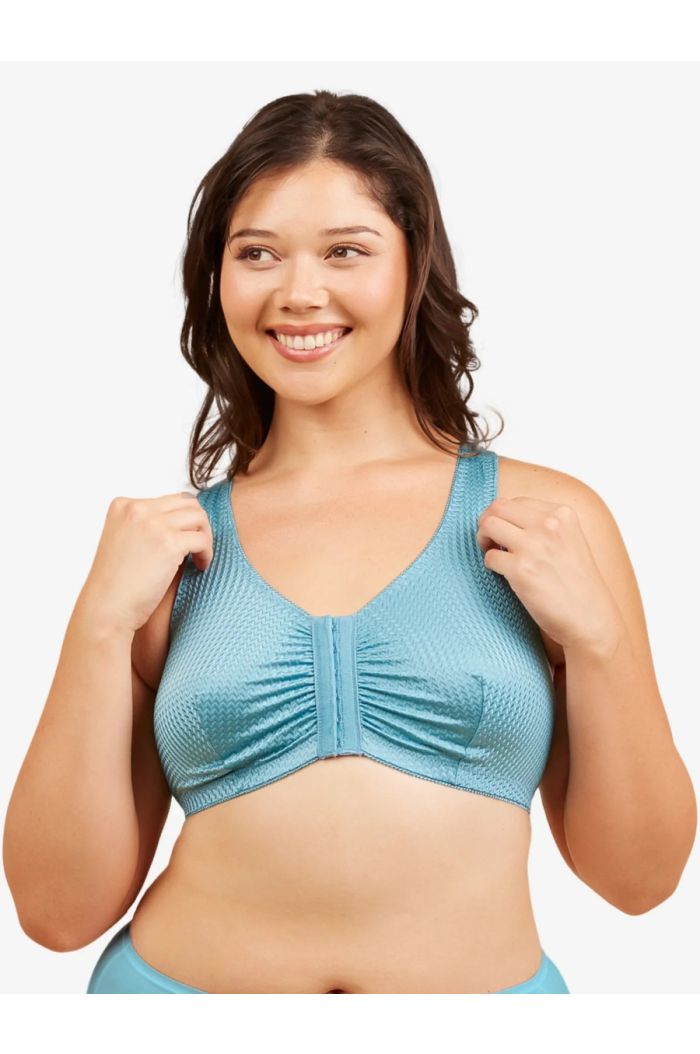 Leading Lady - The Marlene Silky Front-Closure Comfort Bra LL151-SGBL