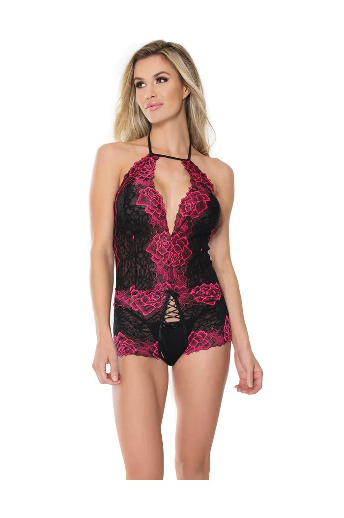 Coquette Crotchless Lace Teddy CQ21126