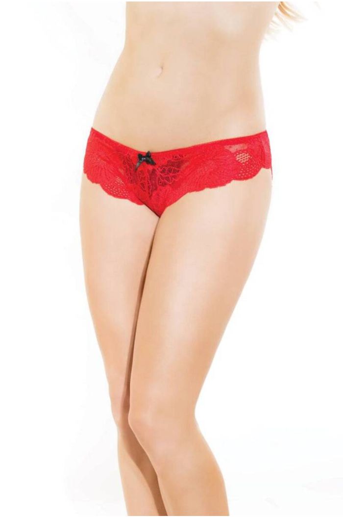 Coquette High Cut Red Lace Panty CQ222