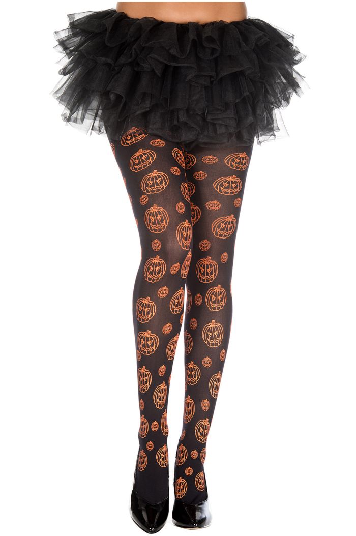 Music Legs Pumpkin Pattern Pantyhose ML37281