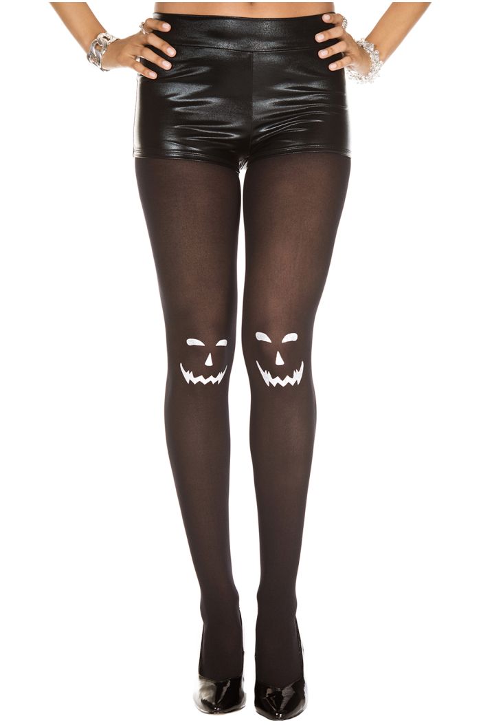 Music Legs Jack-O' Lantern Silhouette Pantyhose ML37282