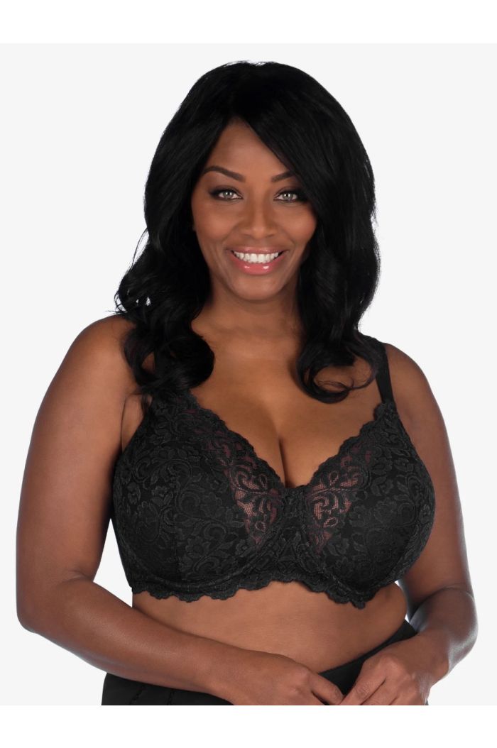 Leading Lady - The Ava Scalloped Lace Underwire Bra LL5044-BLK