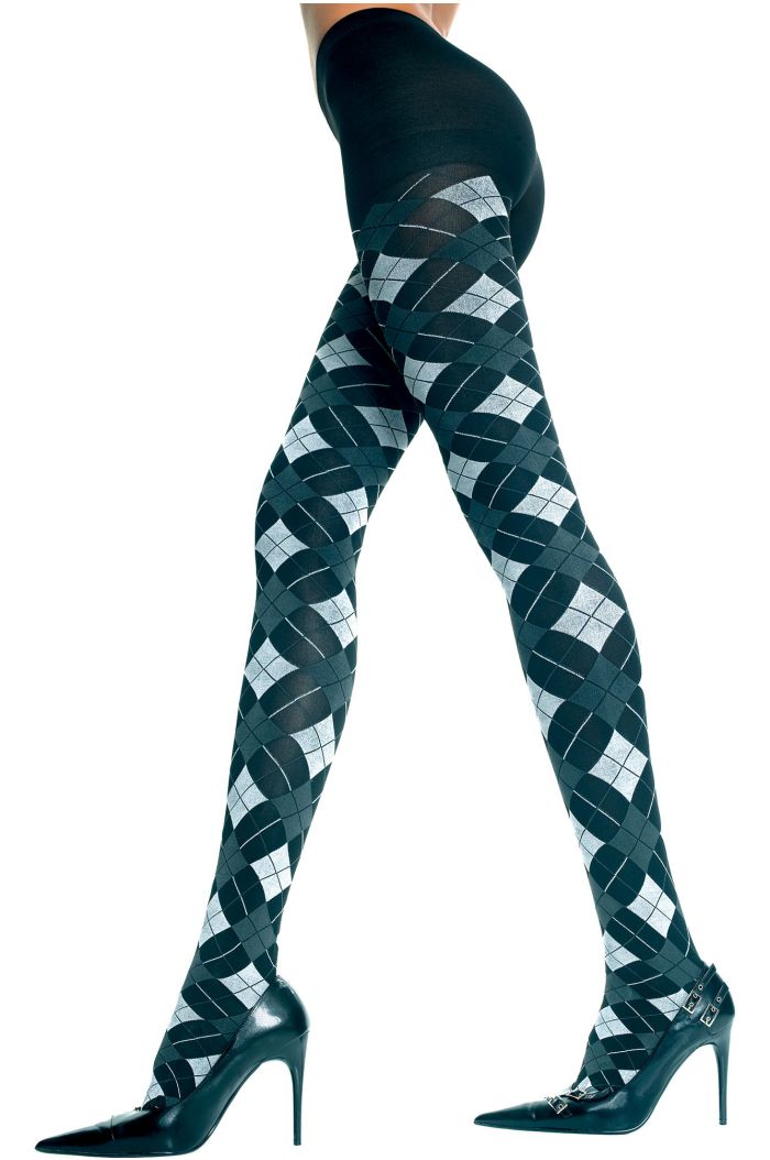 Music Legs Multi Color Argyle Pantyhose ML7031