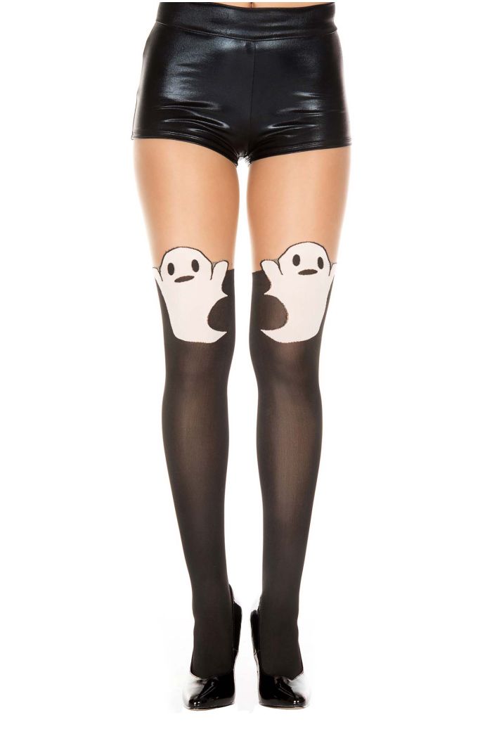 Music Legs Ghost Print Spandex Pantyhose ML7130