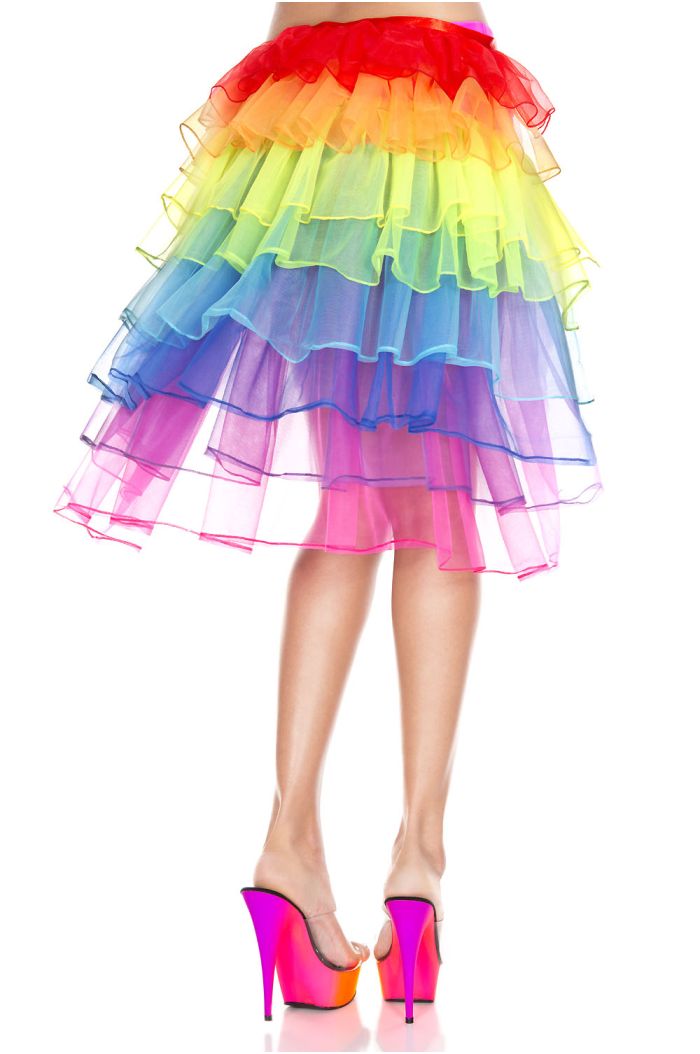 Music Legs Rainbow Long Back Tulle ML738