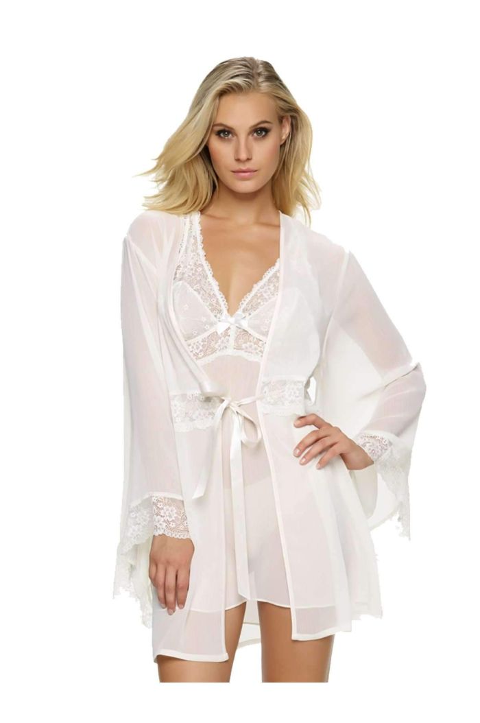 Jezebel by Felina Hela Kimono Yoryu Chiffon Robe JZ999876