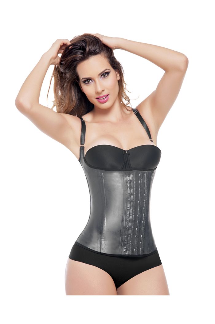 Ann Michell Vest Strap Latex 3 Hook Vest Waist Cincher to 48 (5XL) AM2028D