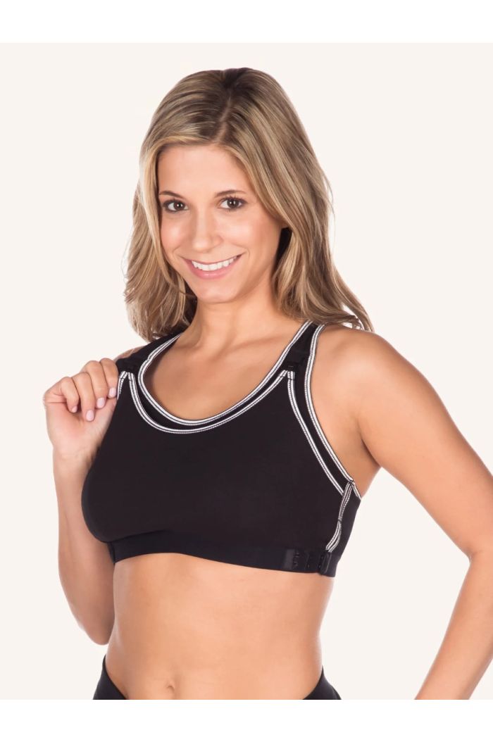 Leading Lady - The Sophie Maternity to Nursing Adjustable Sports Bra LL4027-BLK