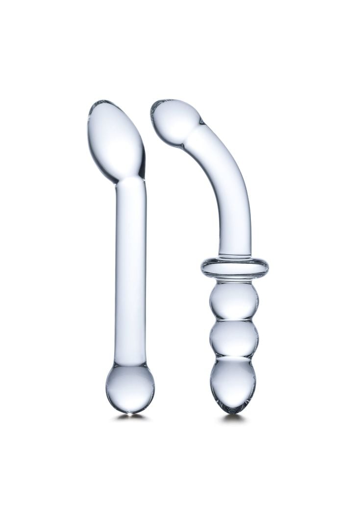 Glas G-Spot Pleasure Glass Dildo and Butt Plug Set GLAS-SET-03